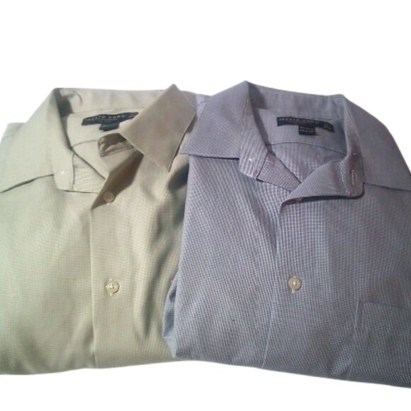 Pronto Uomo Mens Dress Shirt Size 17-1/2 / 34-35 (XLarge) Lot of 2 Shirts - Picture 9 of 9
